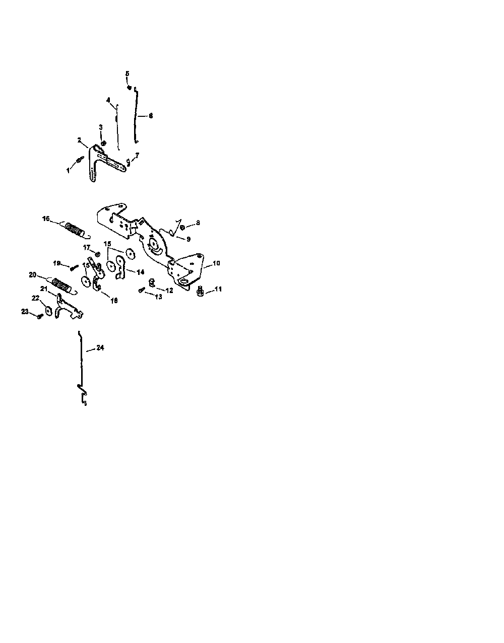 Engine controls Diagram and Parts List for CV24S-75532  Kohler Engine