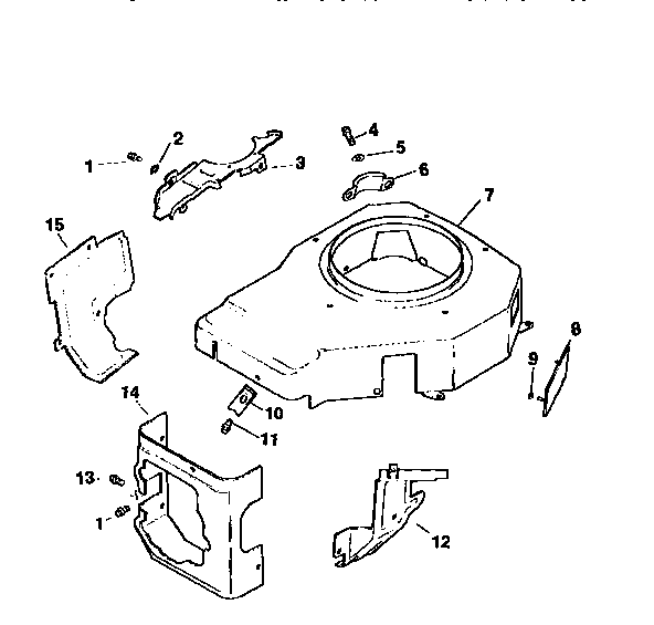Blower housing and baffles Diagram and Parts List for CV15S-41566  Kohler Engine
