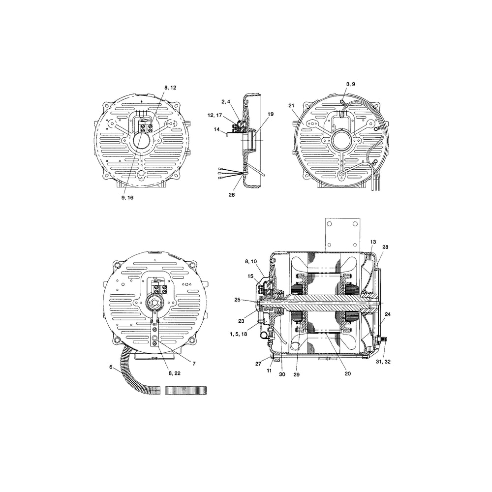 Generator And Mounting Diagram and Parts List for 85-12RES  Kohler Generator