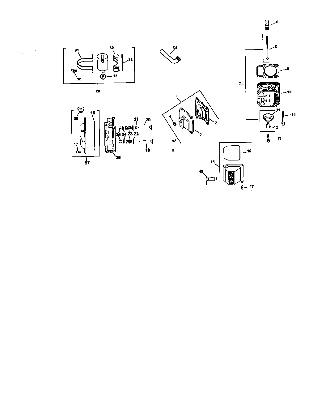 Cylinder head/valve/breather Diagram and Parts List for CV624S-65596  Kohler Engine