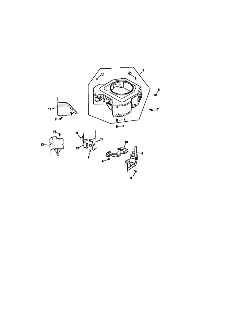Blower Housing And Baffles Diagram and Parts List for CV22S-67555  Kohler Engine