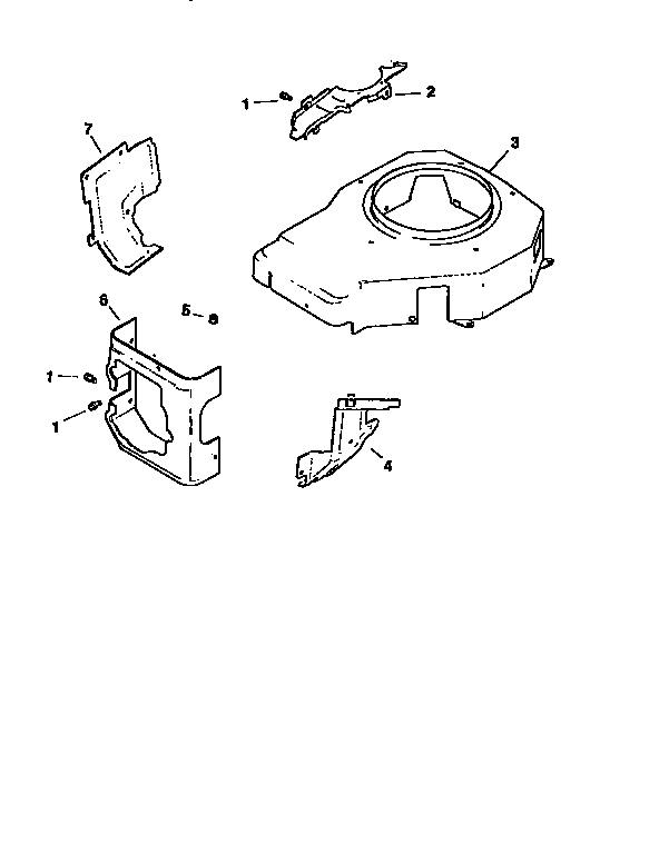 Blower housing and baffles Diagram and Parts List for CV15S-41519  Kohler Engine
