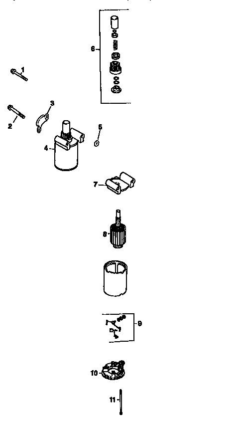 Starting system Diagram and Parts List for CV18S-61554  Kohler Engine