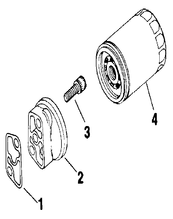 Oil filter Diagram and Parts List for M20QS-49622  Kohler Engine