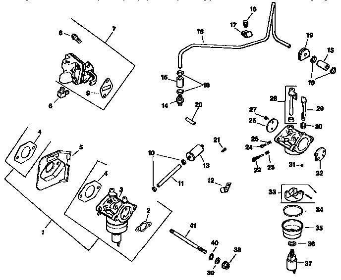 Fuel System Diagram and Parts List for CV14S-PS1451  Kohler Engine