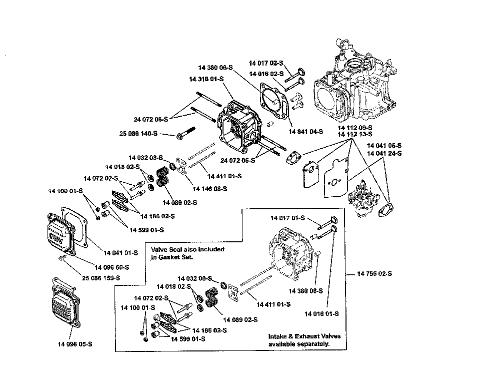 Head/valve/breather Diagram and Parts List for XT173-3225-EA  Kohler Engine