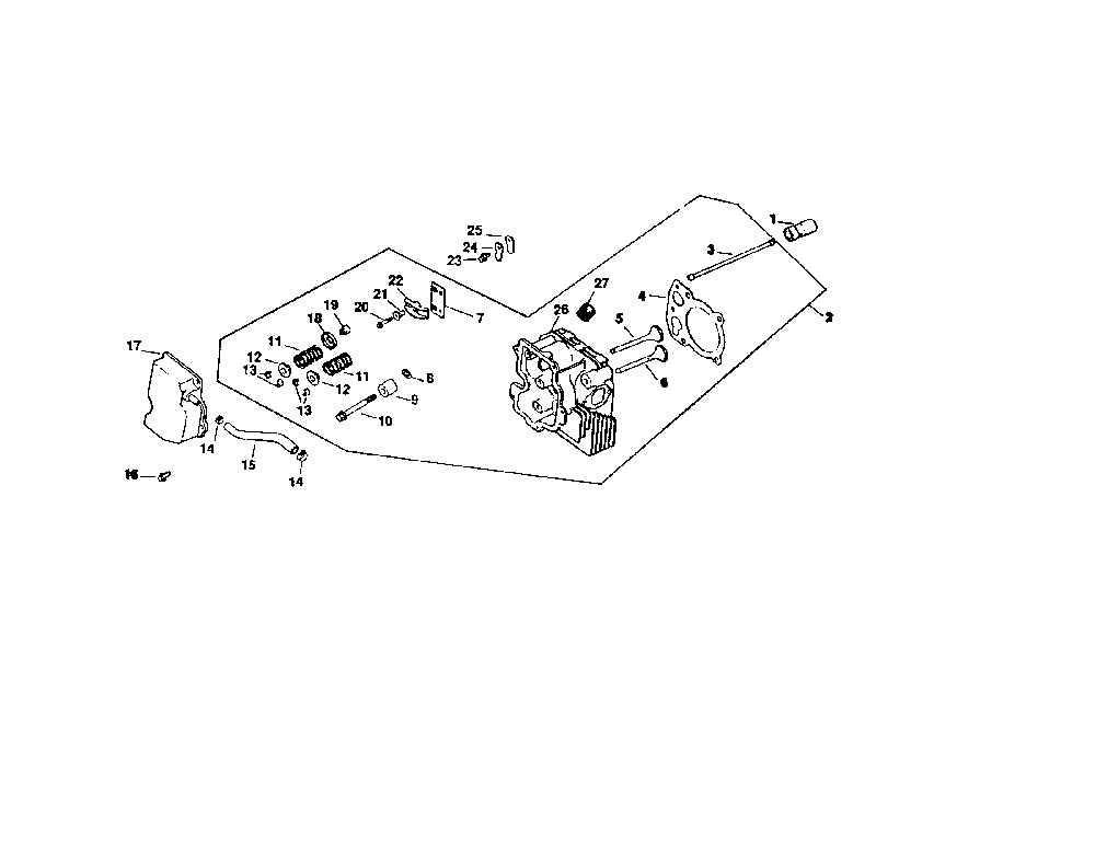 Cylinder head/valve/breather Diagram and Parts List for CV15S-PS41567  Kohler Engine