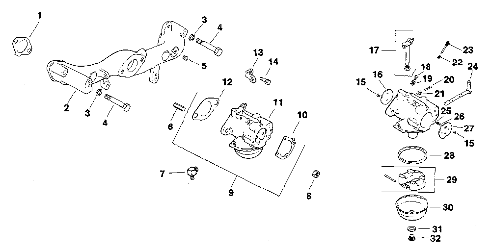Carburetor - group 5 Diagram and Parts List for MV16QS-56516  Kohler Engine