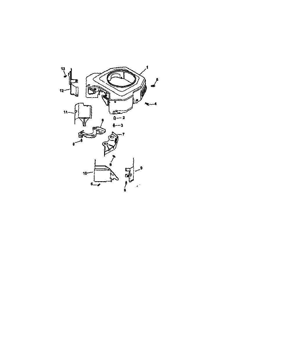 Blower housing and baffles Diagram and Parts List for CV25S-69526  Kohler Engine