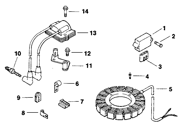 Ignition - group 18 Diagram and Parts List for MV20S-57514  Kohler Engine