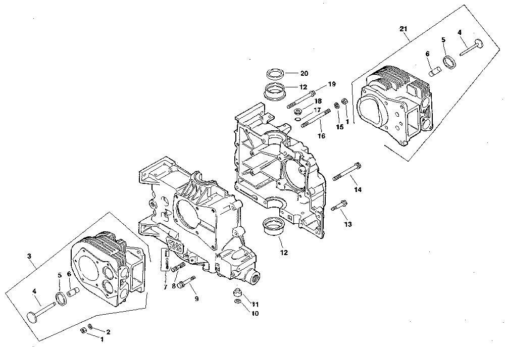 Crankcase - group 7 Diagram and Parts List for MV16QS-56516  Kohler Engine
