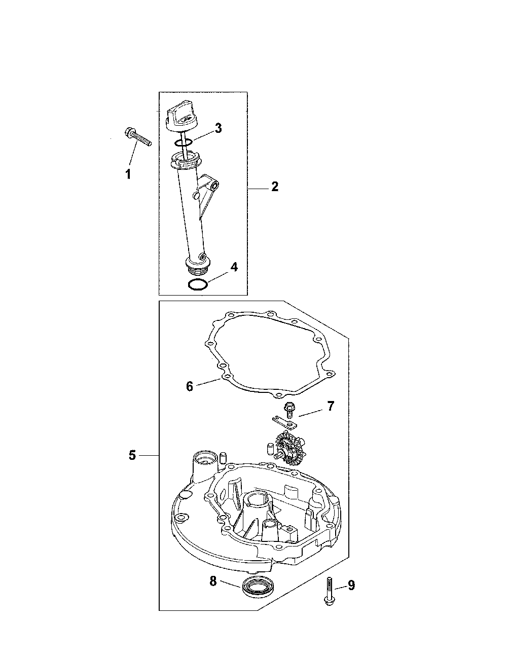 Oil pan/lubrication Diagram and Parts List for XT149-0311-ED  Kohler Engine