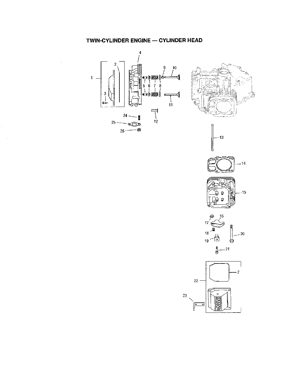 Cylinder head Diagram and Parts List for 752KSV5903  Kohler Engine
