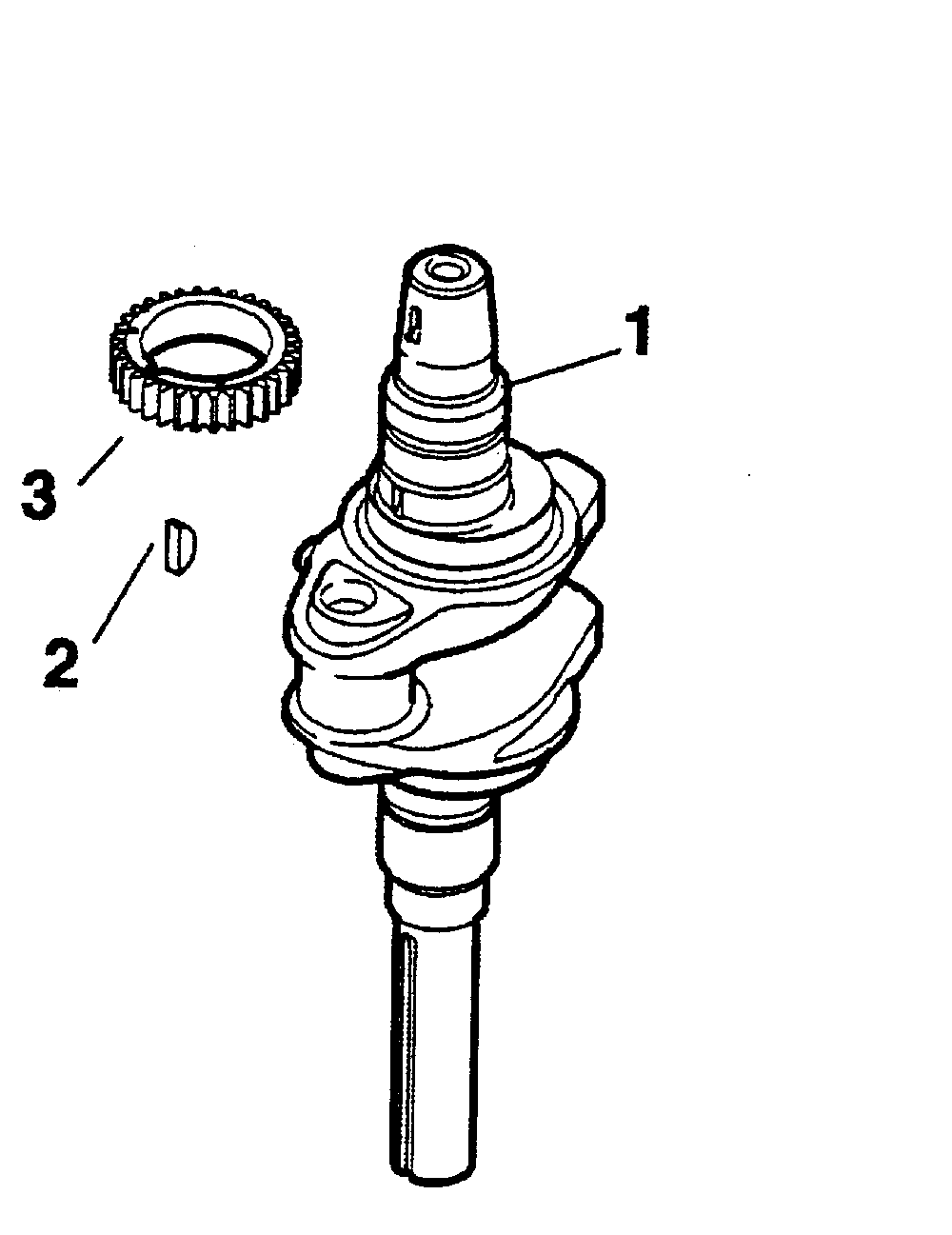 Crankshaft Diagram and Parts List for SV600S-0010  Kohler Engine