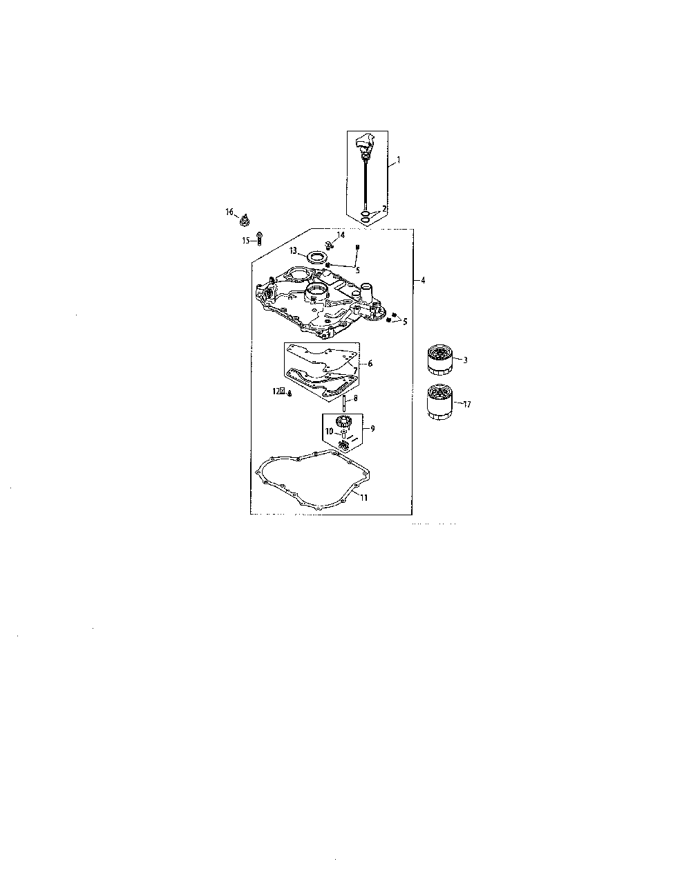 Oil pan/lubrication Diagram and Parts List for 752KSV5900220  Kohler Engine