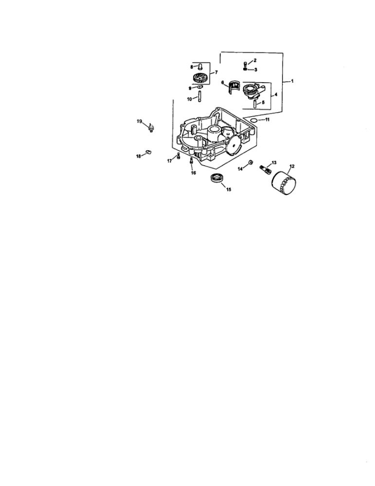 Oil Pan/Lubrication Diagram and Parts List for CV22S-67555  Kohler Engine