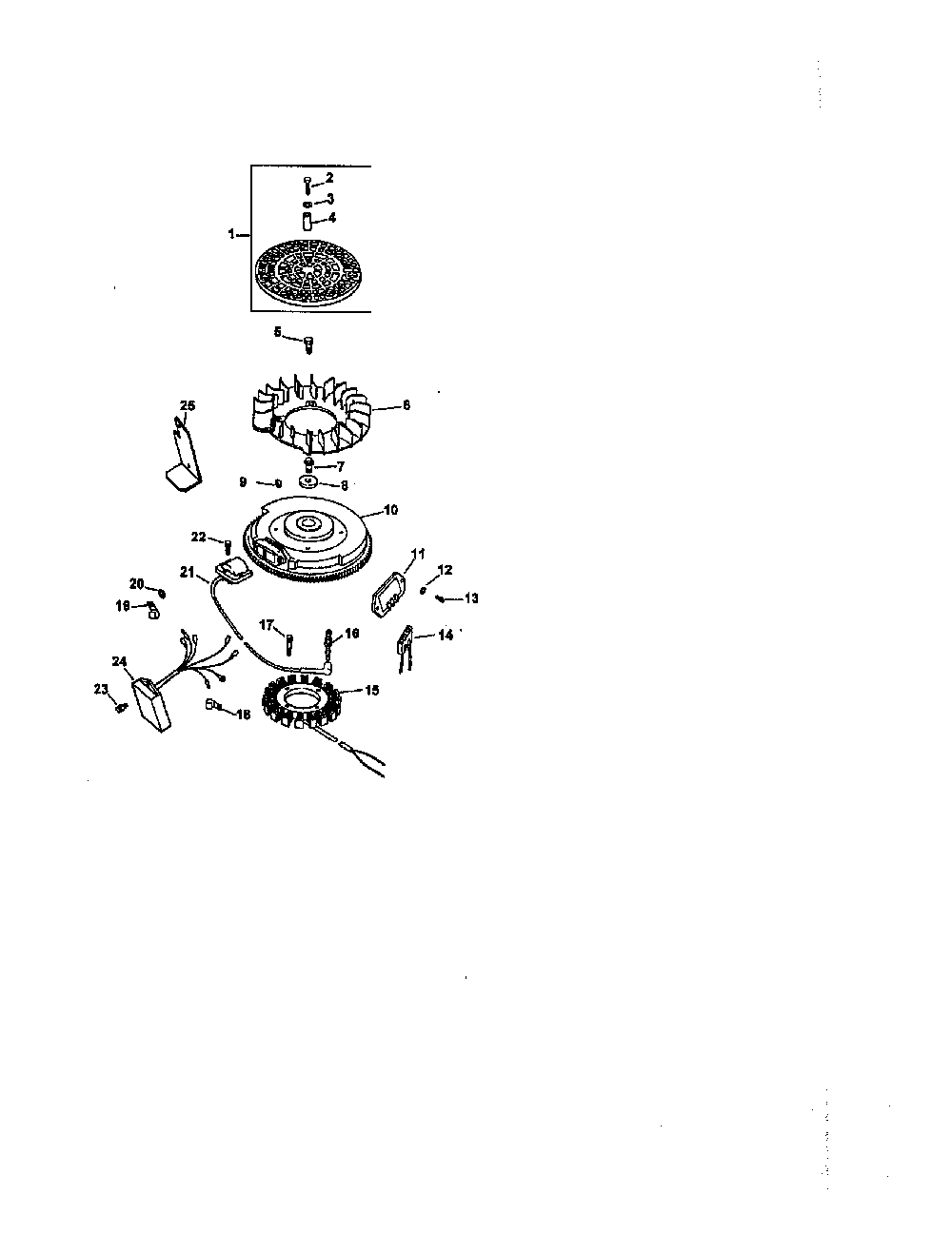 Ignition/electrical Diagram and Parts List for CV25S-69526  Kohler Engine