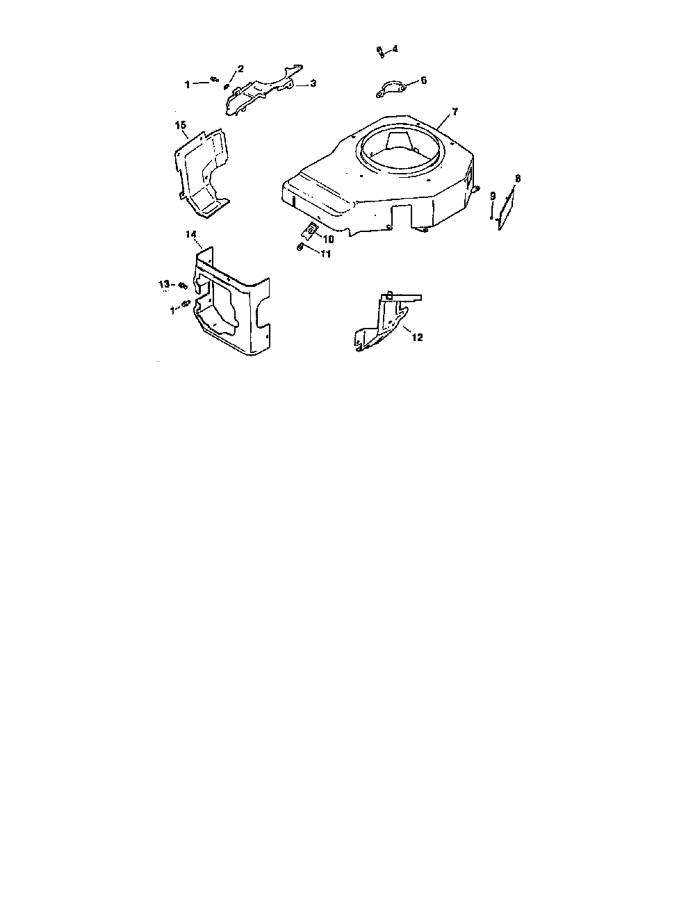 Blower housing and baffles Diagram and Parts List for CV15S-41567  Kohler Engine