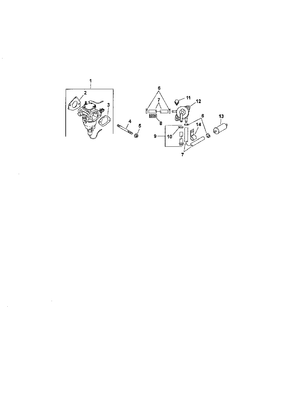 Fuel system/carburetor Diagram and Parts List for 752KSV7119  Kohler Engine