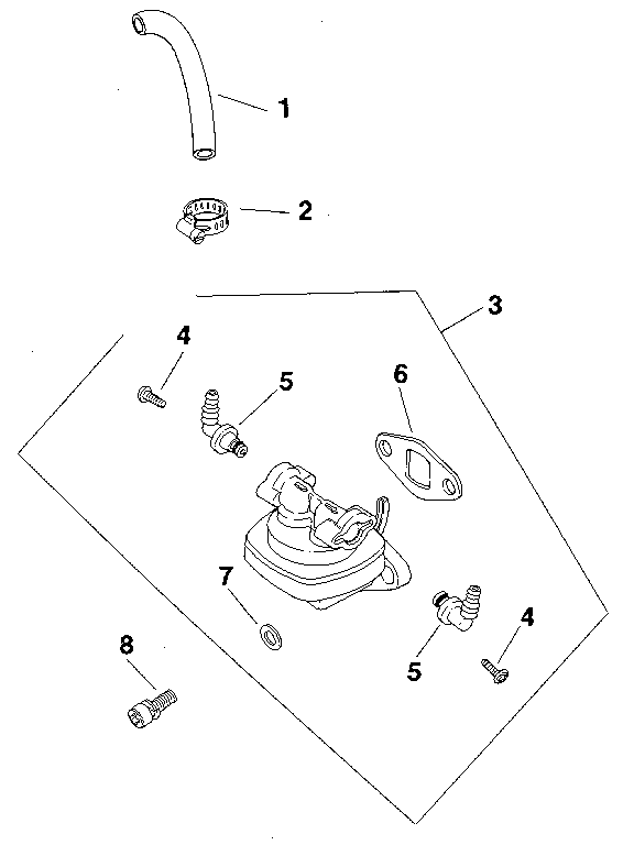Fuel pump - group 14 Diagram and Parts List for M8ST-301549  Kohler Engine
