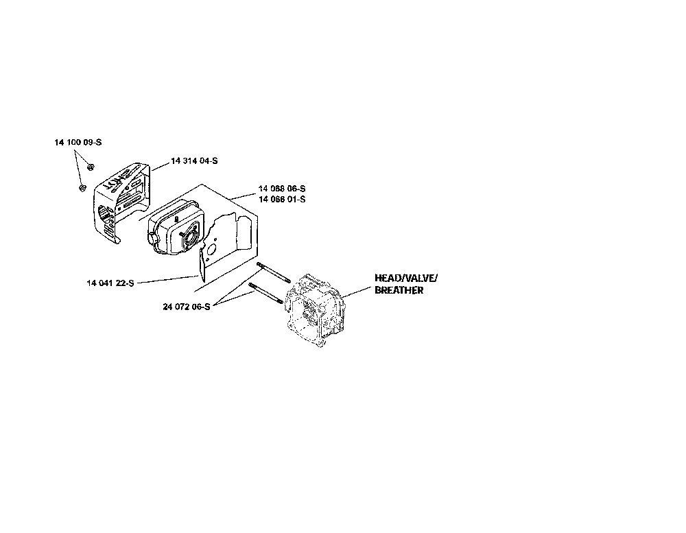 Exhaust Diagram and Parts List for XT149-0217-ED  Kohler Engine