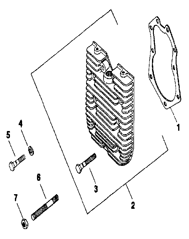 Cylinder head Diagram and Parts List for M20QS-49634  Kohler Engine