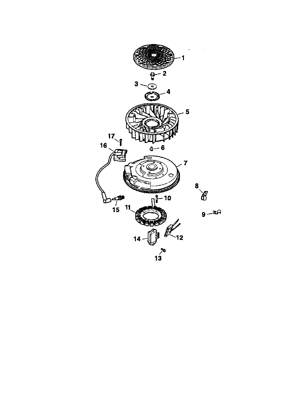 Ignition/electrical Diagram and Parts List for SV600S-0010  Kohler Engine