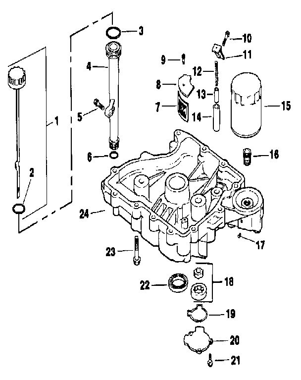 Oil Pan/Lubrication Diagram and Parts List for CV14S-PS1452  Kohler Engine