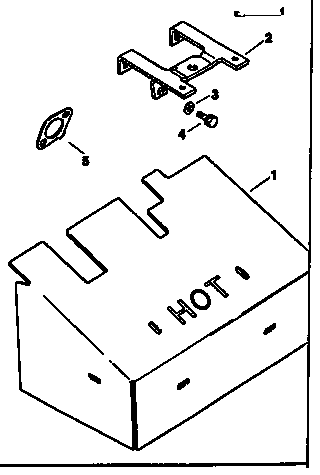 Exhaust Diagram and Parts List for MV205-57527  Kohler Engine