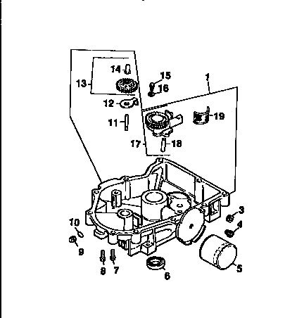 Oil pan/lubrication Diagram and Parts List for CV20S-65534  Kohler Engine