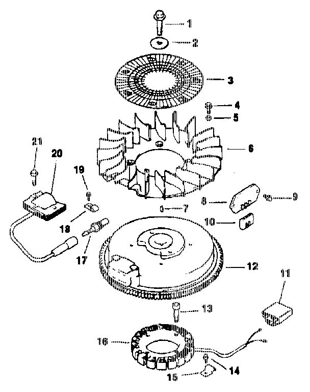 Ignition / Electrical Diagram and Parts List for CV14S-1445  Kohler Engine