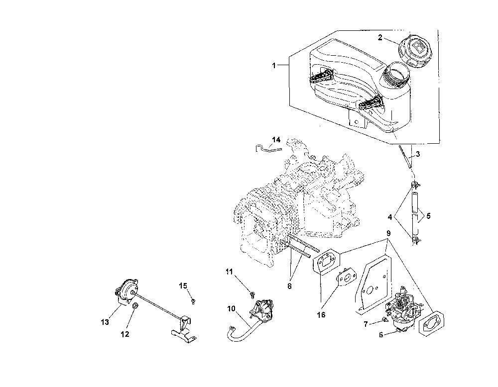 Fuel system Diagram and Parts List for XT149-0311-ED  Kohler Engine