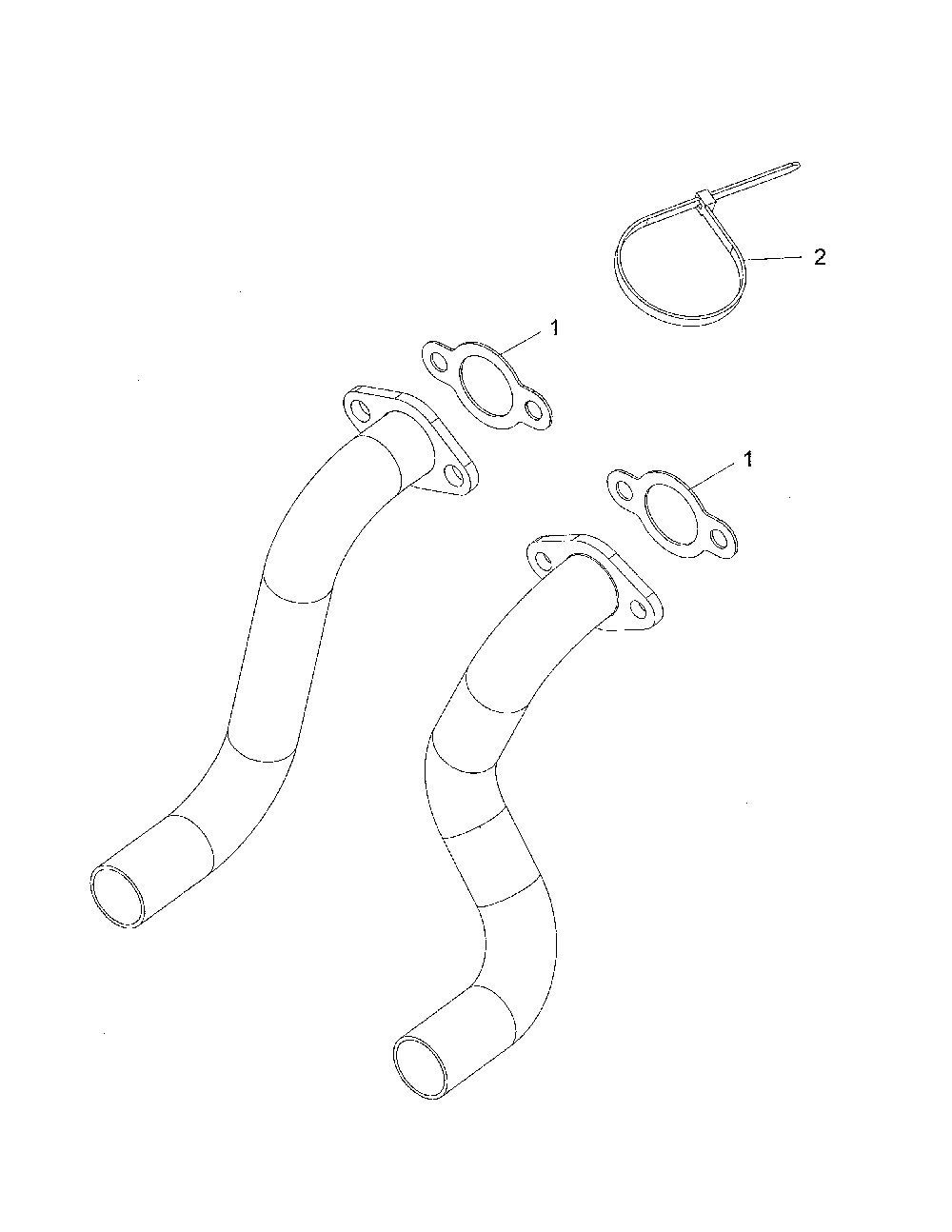 Exhaust Diagram and Parts List for KT745-3023  Kohler Engine