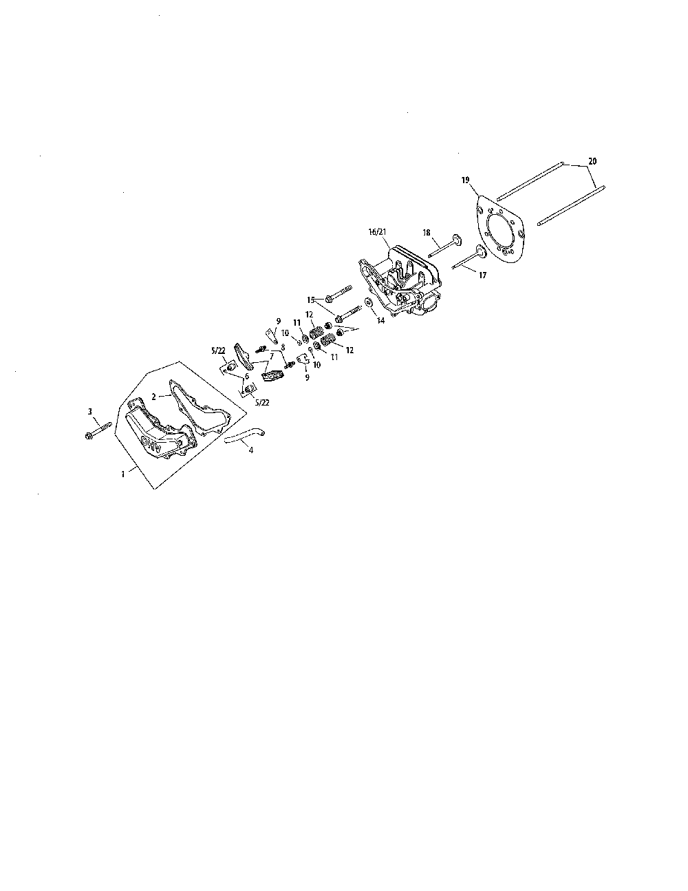 Head/valve/breather Diagram and Parts List for 752KSV6000225  Kohler Engine