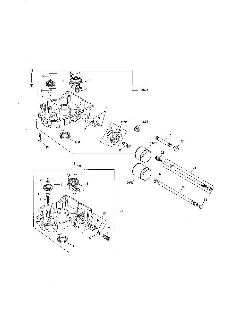 Oil pan/lubrication Diagram and Parts List for 752KSV7353024  Kohler Engine