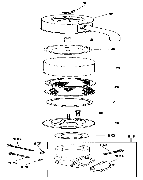 Air intake Diagram and Parts List for M20QS-49622  Kohler Engine