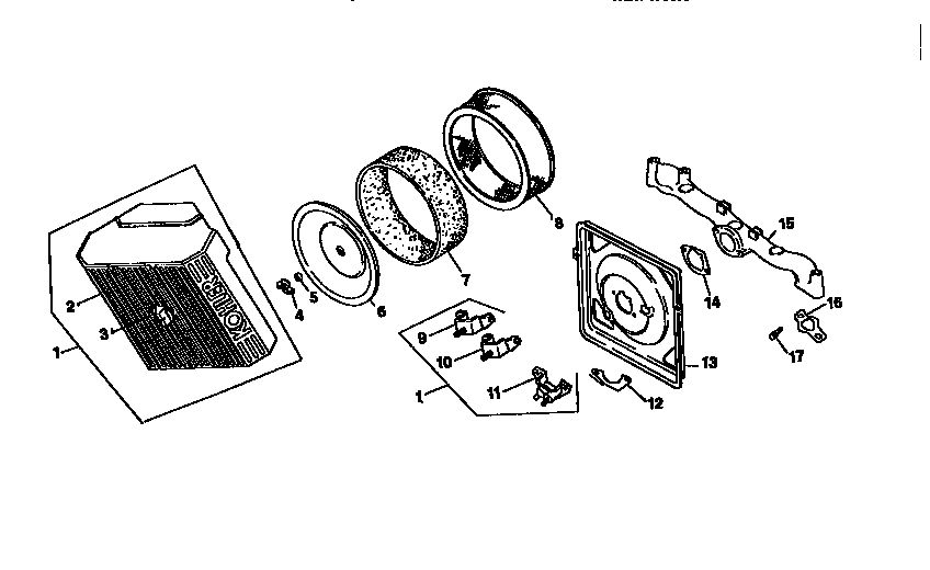 Air Intake Diagram and Parts List for CV22S-67515  Kohler Engine
