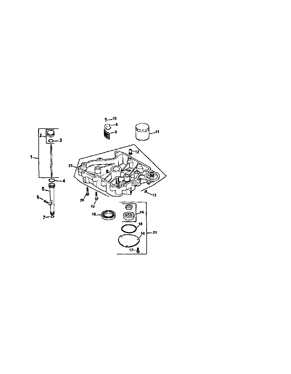 Oil pan/lubrication Diagram and Parts List for CV155S-41596  Kohler Engine