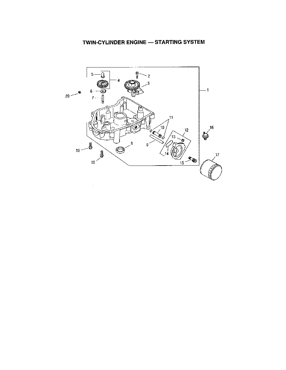 Starting system Diagram and Parts List for 752KSV5903  Kohler Engine