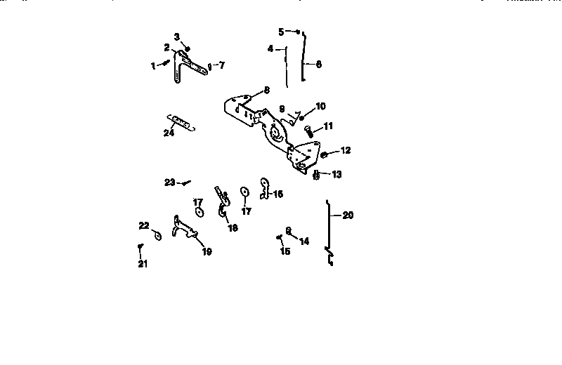 Engine controls Diagram and Parts List for CV18S-61533  Kohler Engine