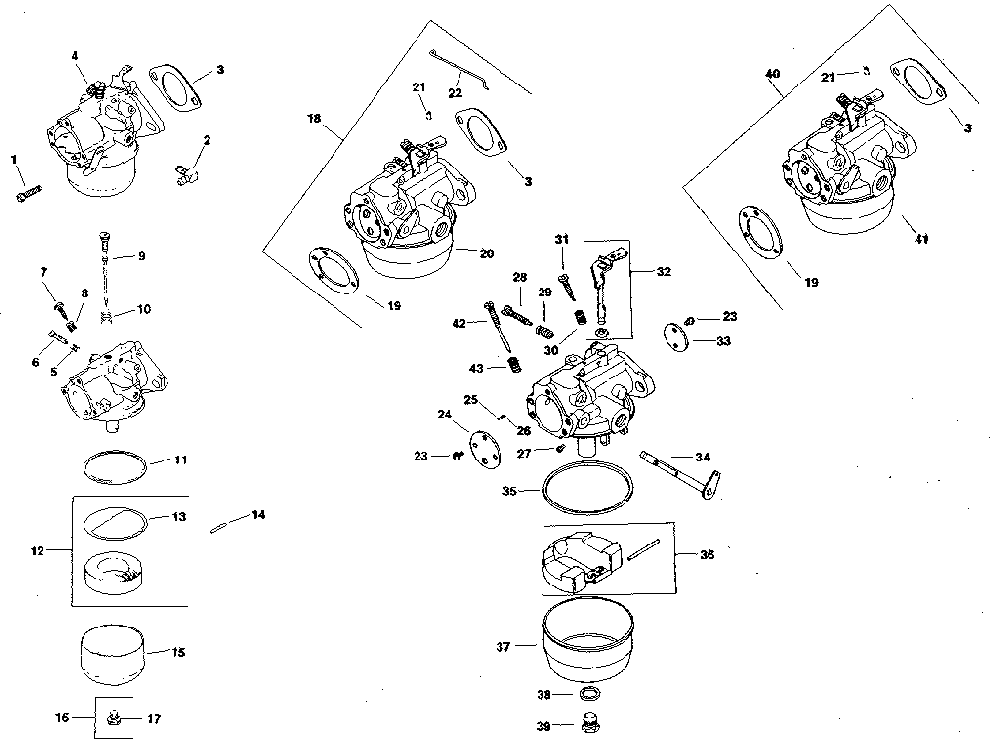 Carburetor - group 5 Diagram and Parts List for M8ST-301548  Kohler Engine