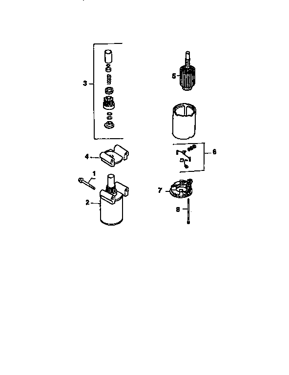 Starting system Diagram and Parts List for CV15S-41519  Kohler Engine