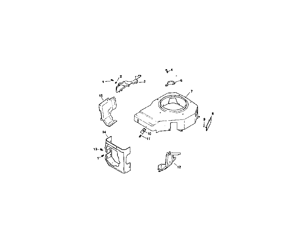 Blower housing and baffles Diagram and Parts List for CV15S-PS41567  Kohler Engine