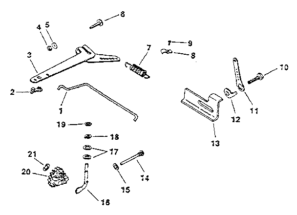 Governor Diagram and Parts List for MV18S-24665  Kohler Engine