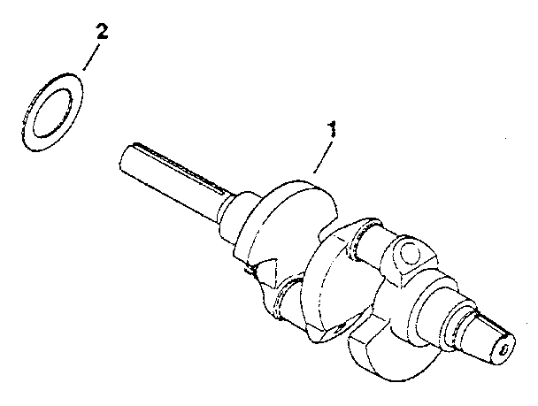 Crankshaft Diagram and Parts List for MV18S-24665  Kohler Engine