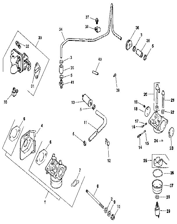 Fuel System Diagram and Parts List for CV14S-1445  Kohler Engine