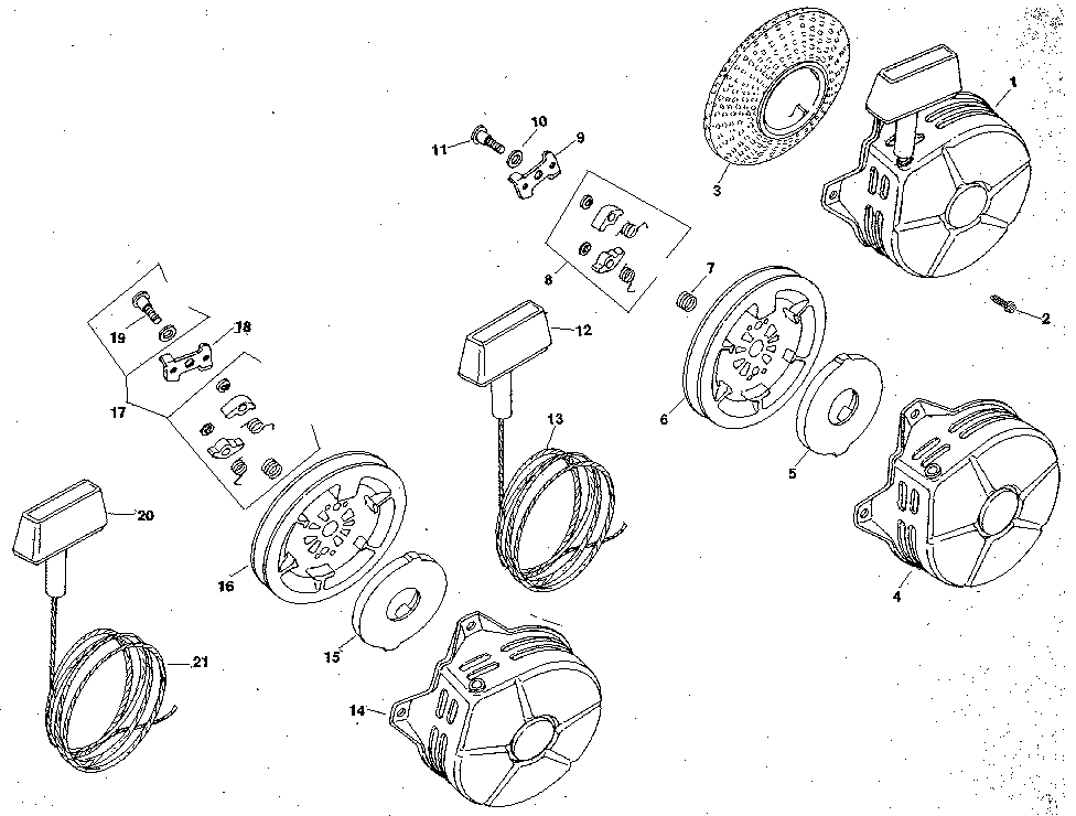 Retractable starter - group 23 Diagram and Parts List for M8ST-301548  Kohler Engine