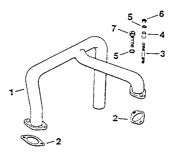Exhaust Diagram and Parts List for MV18S-24665  Kohler Engine