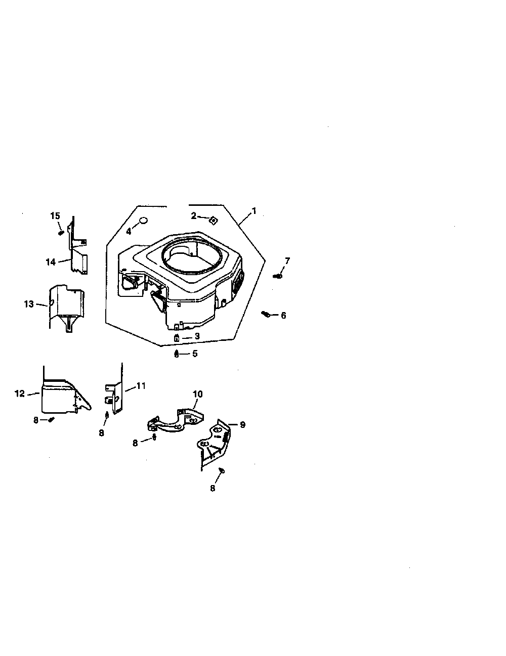 Blower housing and baffles Diagram and Parts List for CV20S-65563  Kohler Engine