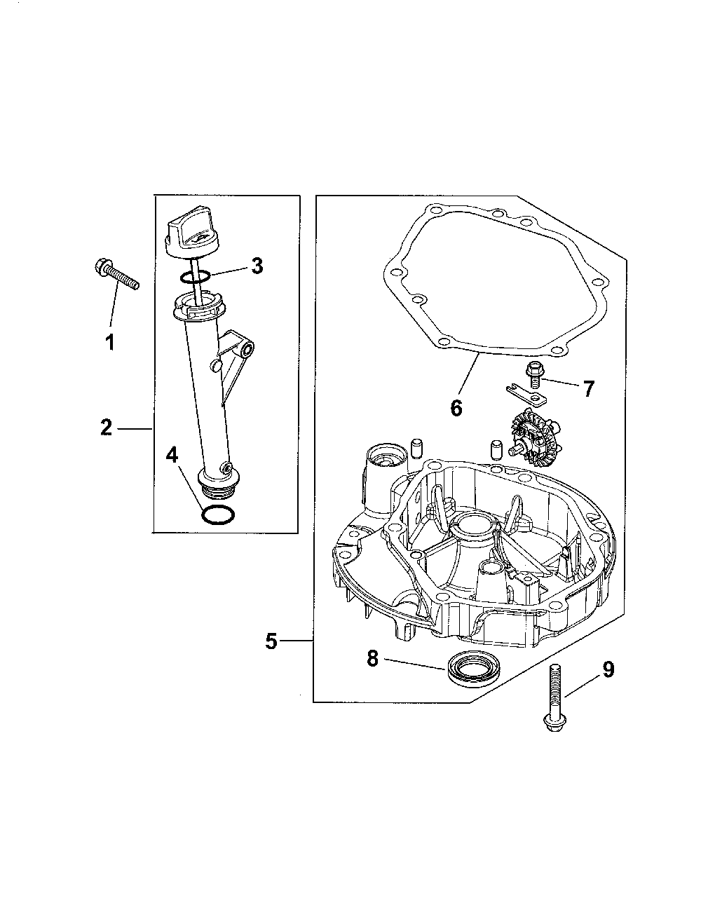 Oil pan/lubrication Diagram and Parts List for XT173-0084-ED  Kohler Engine